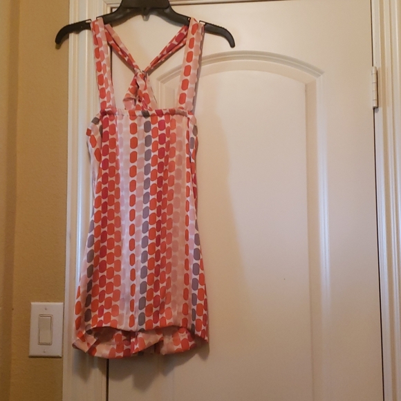 Pink and Orange Patterned Halter Top - Picture 2 of 6